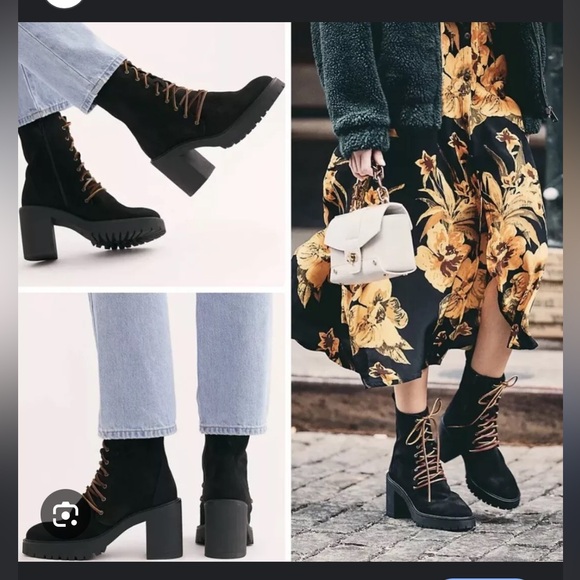 Dylan lace up free people black boots - Picture 8 of 8